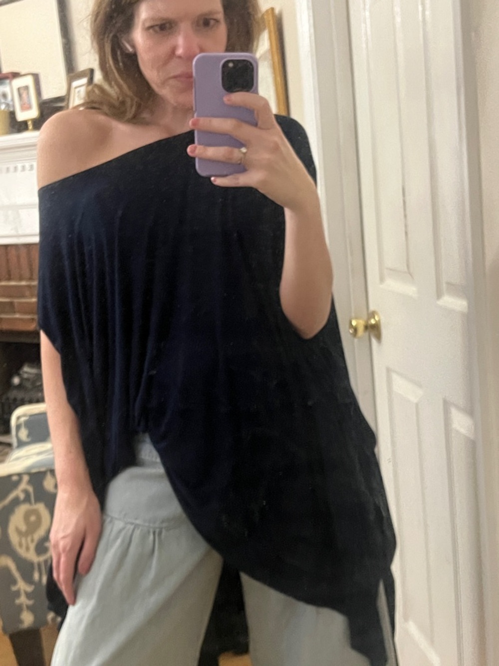 Three Bird Nest Navy Blue The Wren Tunic